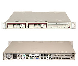 Super 1010S-T, Single AMD/Dual-Core, Video, 2x GB Lan, 2x HS SATA, DDR(8GB), 1U RM, 260W