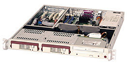Supermicro SC811LT-260, 1U RM, 2x HS SATA Bays, 260W Low-Speed/Noise, Power Saving