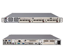 SuperServer 6015X-T(2U-in-1U), 2x LGA771/QC, Video, 2x GB Lan, 3x HS SATA+Raid, DDR2(32GB), 1U/700W
