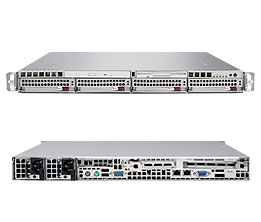 SuperServer 6015B-3RV, 2x LGA771/QC, Video, 2x GB Lan, 4x HS SAS+Raid, DDR2/32GB, 1U/650W(1+1)