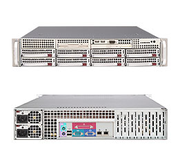 SuperServer 6025B-3R, 2x LGA771/QC, Video, 2x GB Lan, 8x HS SAS/SATA2, DDR2FBD(32GB), 2U/700W(1+1)