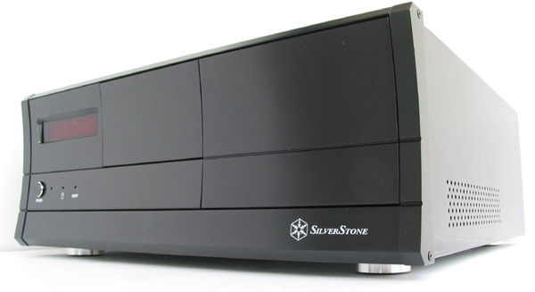 SilverStone LC03-B-V, Black 2x 5.25"/2x 3.5" Ext+2x 3.5" Int Bays, VFD, 300W  HTPC Desktop Case