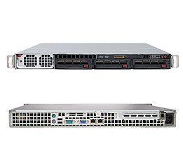 Super 1041M-T2+, Quad Opt/QC, PCI-e, Video, 2x GB Lan, 3x HS SATA Bays, DDR2(256GB), 1U RM, 1000W