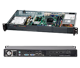 Supermicro SC502L-200, Real I/O 1U RM(10" Depth), No Exposed/1x 3.5" or 2x 2.5" Int HD Bay, 200W
