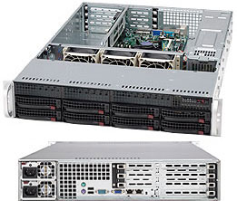 Super 2022G-URF, 2x 6300/16C, UIO, Video, 2x GB Lan, 8x HS SATA Bay, IPMI,DDR3(512G),2U RM,R720W/80+