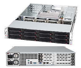 Supermicro SC826E16-R1200U, 2U RM, 12x HS SAS/SATA Bays,1x SAS2/6Gb Expander+UIO, 1200W(1+1), 80+