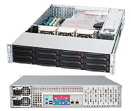 Supermicro SC826E16-R1200LP, 2U RM, 12x HS SAS/SATA Bays, 1x SAS2/6Gb Expander, 1200W(1+1), 80+ P.S