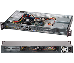 Supermicro SC505-203, Front I/O,1U RM(10" Depth), No Exposed/2x 3.5" or 4x 2.5" Int HD Bay,200W(80+)