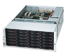Supermicro SC847BA-R1K28LP, 4U RM, 36x (24 front+12 rear) HS SAS/SATA Bays, R1280W(1+1), 80+