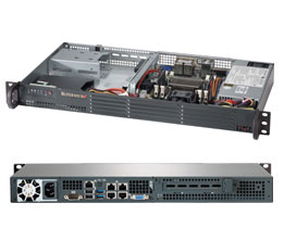 Super 5018A-TN4, Rear I/O, Atom-C2758, Video,4x GB Lan,2x Int Bays,IPMI, SO-DIMM/64GB, 1U/200W(LN)
