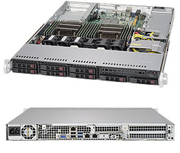 Super 1028R-TDW, 2x E5-2600v4, WIO, Video, 2x GB/i350, 8x HS 2.5" SATA3(C612), IPMI,D4(2TB), 1U/600W
