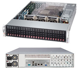 Super 2028R-E1CR24L,2x E5-2600v4,Video,2x10G/X540,24x HS 2.5" SAS3(LSI3008/IT),IPMI,D4(2TB),2U/R920W