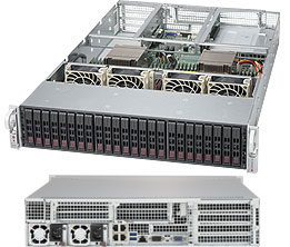Super 2028U-TNR4T+,2xE5-2600v4,6x PCIe,Video,4x 10GB,24x HS 2.5"+4x 2.5" NVMe,IPMI,D4(3TB),2U/R1KW
