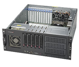 Super 6048R-TXR, 2x E5-2600v4,10x PCI-E(x8),Video,2x GB,5x HS SATA3(C612/Raid),IPMI,D4(2TB),4U/R600W