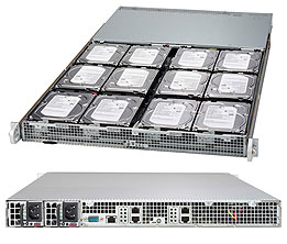 SuperStorage SSG-K1048-RT, 48TB/5900 RPM Kinetic HDs, 4x 10GB/RJ45, Switch/16x 1GB Ports,1U RM/R400W