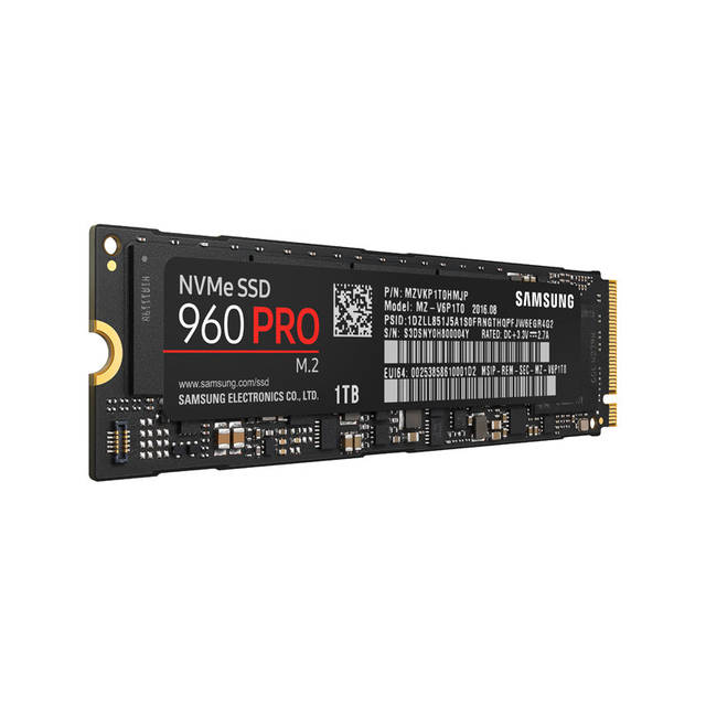 Samsung 960 Pro, 1TB NVMe*, M.2 PCIe3.0(x4) SSD(V-NAND)
