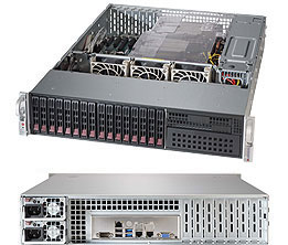 Super 2029P-C1R, 2x LGA3647, Video,2x 1GB/X722,8x SAS3(3108)+8x SATA3 HS 2.5",IPMI,D4(2TB),2U/R1200W