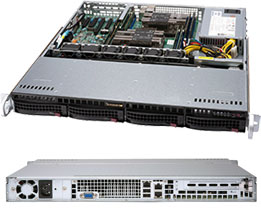 Super 6019P-MT, 2x LGA3647, Video, 2x 1GB/88E1512, 4x HS SATA3(C621)+R Bays, IPMI, DDR4(1TB),1U/500W