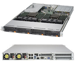 Super 6019U-TN4RT, 2x LGA3647, Video, 2x 10GB/X540, 4x HS NVMe/SATA3/2x M.2, IPMI,DDR4(3TB),1U/R750W