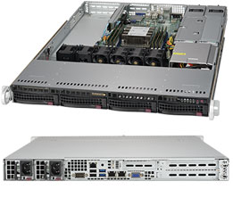 Super 5019P-WTR, 1x LGA3647, 3x PCIe,Video,2x 10GB/X772+,4x HS SATA3(C622)+R,IPMI,D4(768GB),1U/R500W