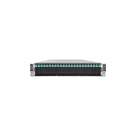 Intel® R2224WFTZS, 2x LGA3647, VGA, 2x 10GB, 24x HS 2.5" SAS3+4xInt 2.5" Bays, IPMI,D4(3TB),2U/1300W