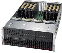 Super 4029GP-TRT2,2xLGA3647,Up To 10xGPUs,Video,2x10GB/C622,24x2.5" HS SATA+R,IPMI,D4(6TB),4U/R2000W