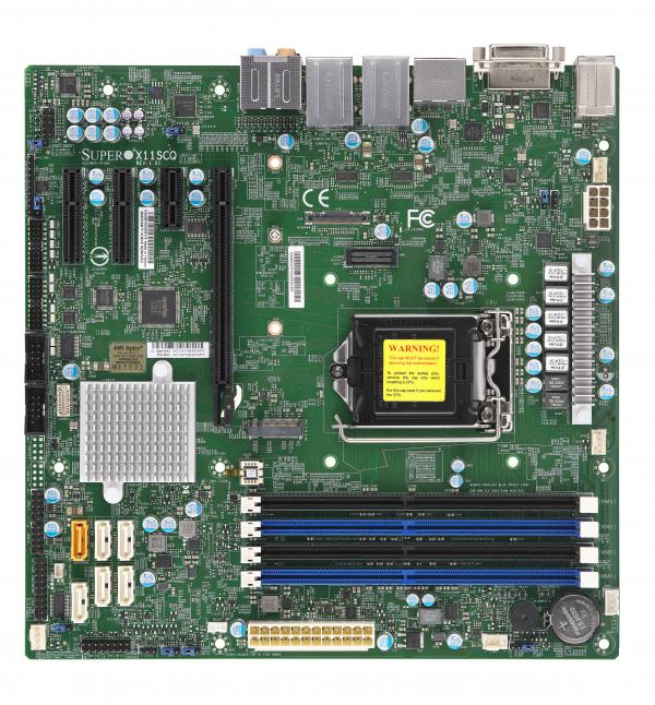 Super X11SCQ, i3/i5/i7(LGA1151), Video, HD Audio, 2x GB/i210-AT+i219LM,6x SATA3+R(Q370),M.2,D4(64GB)
