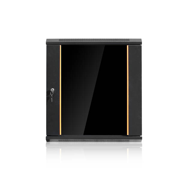 iStarUSA 12U 550mm Depth Swing-out Wallmount Server Cabinet w/ 2U Metallic White Board Panel