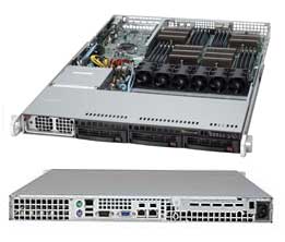 Super 1042G-LTF, 4x 6300/16C, PCIe,Video, 2x GB Lan, 3x HS SATA Bay+R, IPMI, DDR3(512GB),1U RM,1400W