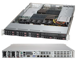 Super 1122G-URF4+,2x 6300/16C,1xUIO+PCIe,Video,4xGB Lan,8xHS 2.5" SATA3+R,IPMI,D3(768GB),1U RM,R700W