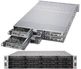 Super 6029TR-HTR, 4x HS Nodes, 2x LGA3647, Video,2x GB LAN,3x HD 3.5" SATA3+R,IPMI,D4(1TB),2U/R1600W