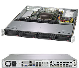 Super 5019C-M, E-2100/i3(LGA1151),Video,2x 1GB/i210, 4x HS SATA3(C246)+R Bays,IPMI,D4(128GB),1U/350W