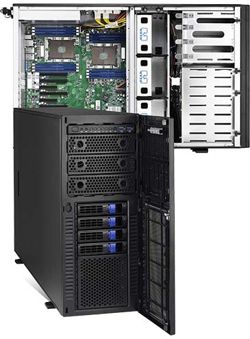 Tyan System B7105F48TV4HR-2T-G 4U Tower Dual Socket Xeon 4x2.5/3.5" Hot-Swap SATA 6Gb/s Brown Box