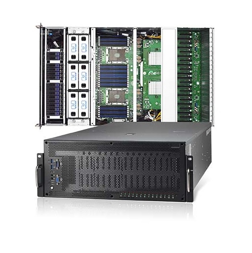 Tyan System B7119F77V10E4HR-2T-N 4U RM Dual Socket Xeon 10x2.5 inch SATA 4x2.5 inch NVME Brown Box