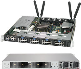 Super 1019D-FRN5TP,D-2146NT-8C/16T,VGA,2x10G/RJ45+2x10G/SFP+ LAN,2xHS 2.5" Bay,IPMI,D4(512G),1U/R400