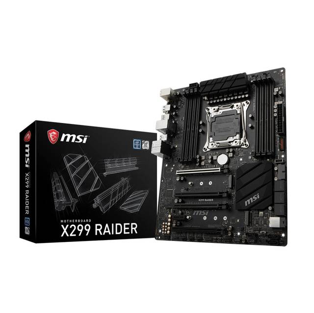 MSI X299 RAIDER LGA2066/ Intel X299/ DDR4/ CrossFireX & SLI/ SATA3&USB3.1/ M.2&U.2/ A&GbE/ ATX
