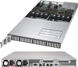Super 1029P-NEL32R, 2x LGA3647, 2x PCIe,Video,2x 10GB/X550,32x NVMe M.2 SSDs,IPMI,D4(6TB),1U/R1600W
