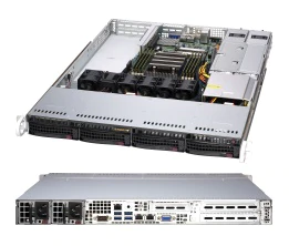 Super 1014S-WTRT, 1x AMD 7002, Video, 2x 10GB Lan, 4x HS 3.5" SATA3 Bays, IPMI,DDR4(2TB),1U RM,R500W