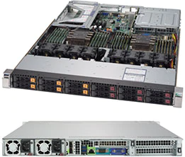 Super 1029U-TN12RV-NEBS-DC,L3,2xLGA3647,Video,Ultra Riser Card,12xHS 2.5" Bay,IPMI,D4(2TB),1U/R1300W