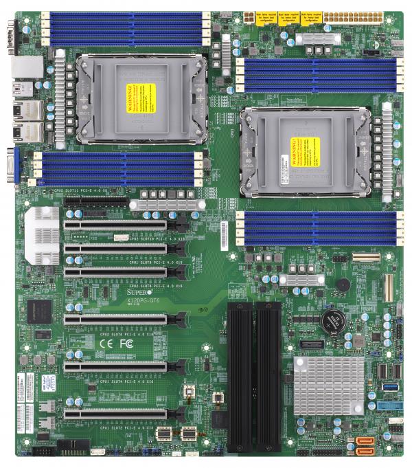 Super X12DPG-QT6, 2x LGA-4189, 7x PCI-E 4.0, VGA, HD Audio, 2x 10GB/X550, 10x SATA3+R,IPMI,DDR4(4TB)