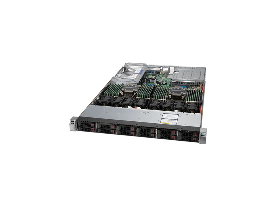 Super 120U-TNR, 2x LGA-4189,3xPCIe4.0,Video,LAN via Slim-AIOM,12xHS 2.5" SAS/NVMe,IPMI,D4(8TB),R12KW