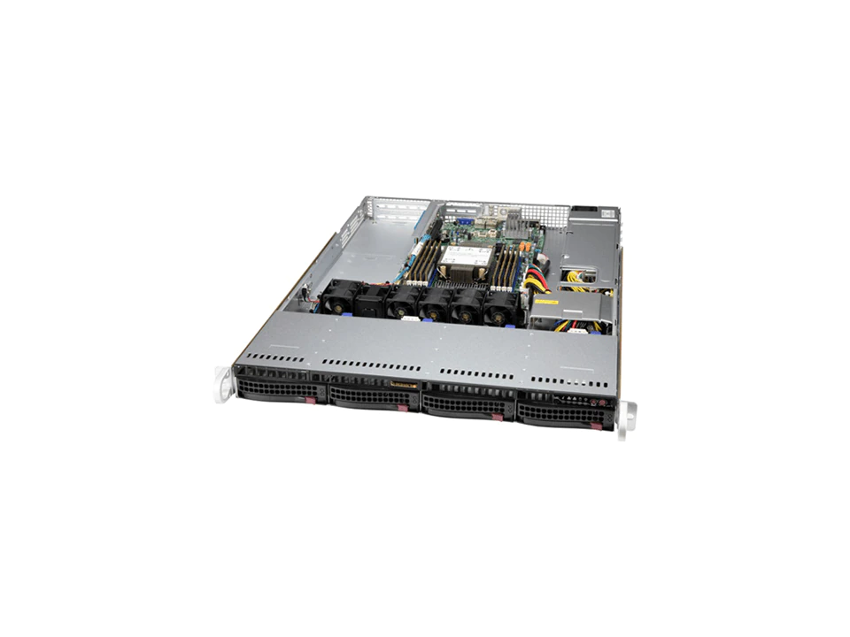 Super 510P-WT, 1x LGA-4189,WIO,3xPCIe4.0,Video,2x10GB/X550,4xHS 3.5" SATA3 Bays,IPMI,D4(2TB),1U/600W