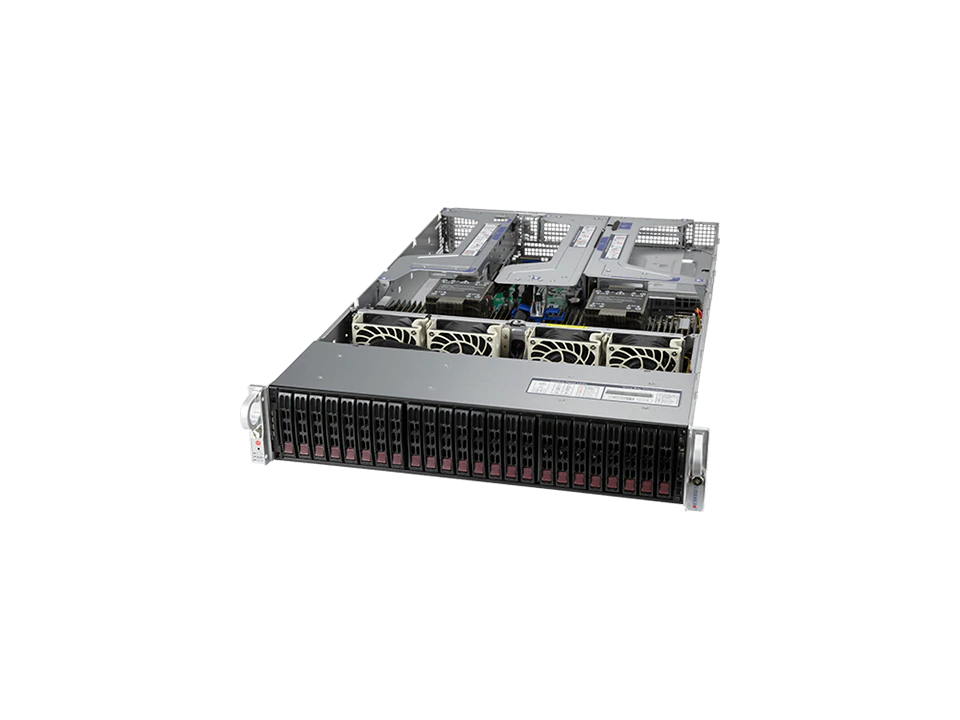 Super 220U-TNR,2x LGA-4189,7x PCIe4.0,Video,Flexible LAN,22xHS 2.5" SATA/NVMe,IPMI,D4(8TB),2U/R1600W