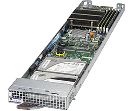 Super MiroBlade MBi-310T-4T2N,E-2300/LGA1200,2x 10Gb LAN,2x 2.5" U.2 NVMe,M.2,IPM,D4(128GB)