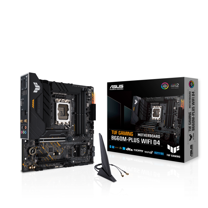 ASUS TUF GAMING B660M-PLUS WIFI D4 B660 LGA1700 Max128GB DDR4 microATX Retail
