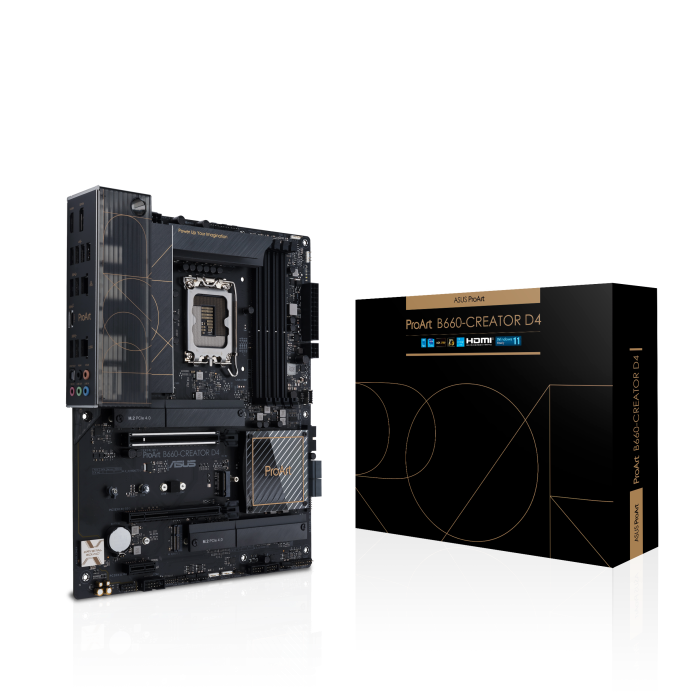 ASUS ProArt B660-CREATOR D4 B660 LGA1700 Max128GB DDR4 PCIe ATX