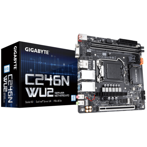 Gigabyte C246N-WU2 LGA1151 Xeon E series C246 DDR4 64GB PCIE mITX
