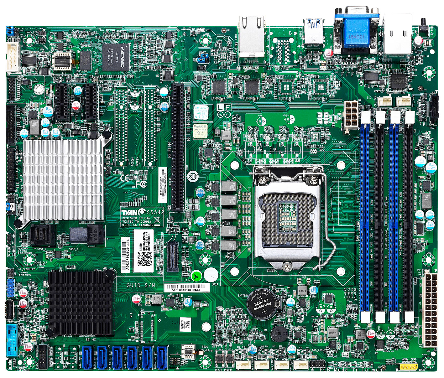 Tyan S5542WGM2NR CX S5542 E3-1200V6 V5 C232 LGA1151 DDR4 PCIE