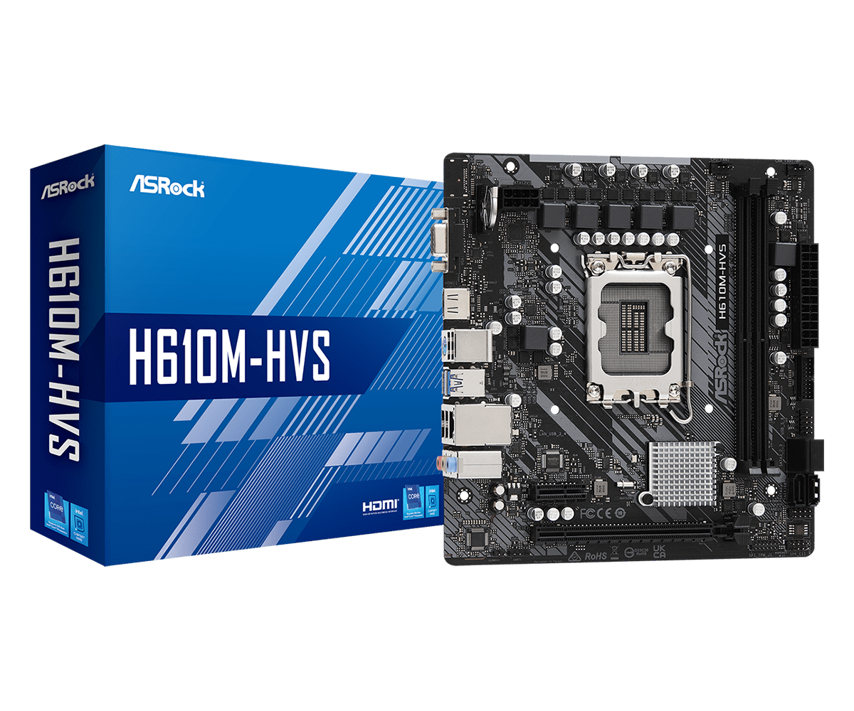ASRock H510M-HVS LGA1200 H510 Max64GB DDR4 PCIE Micro ATX