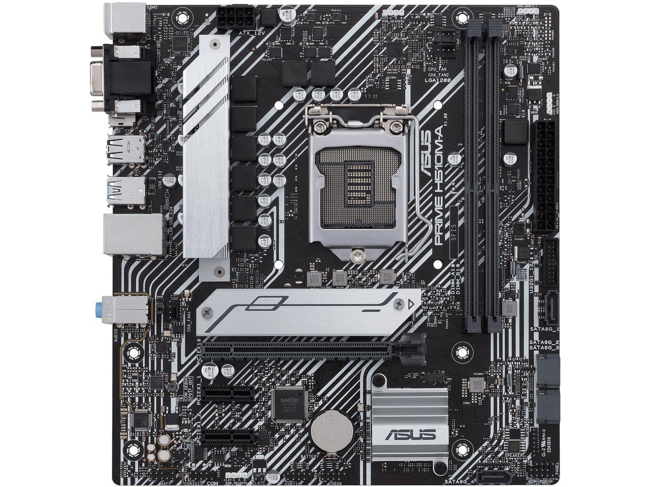 ASUS PRIME H510M-A CSM H510 LGA1200 Max.64GB DDR4 HDMI DP W10 mATX